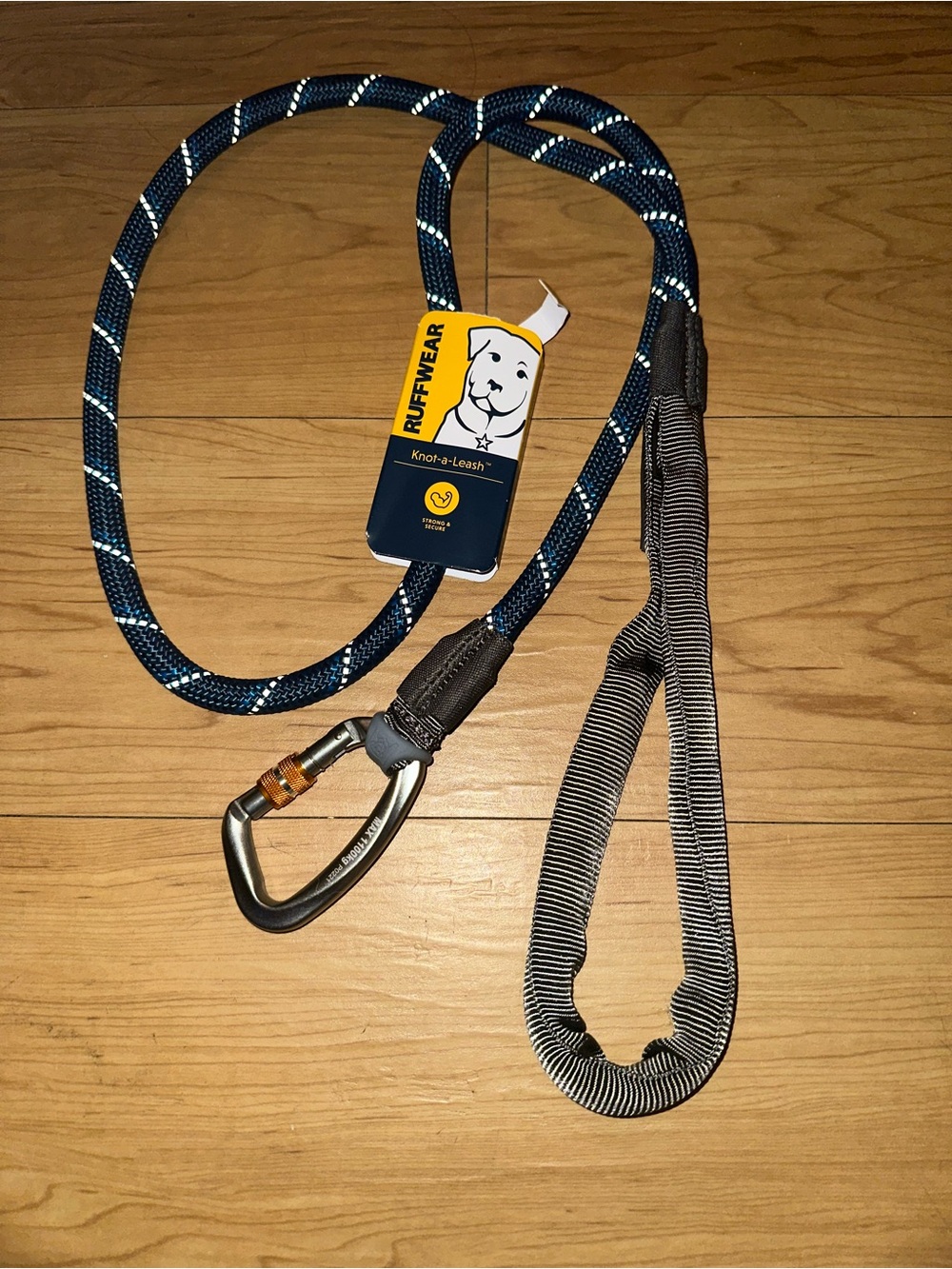 Ruffwear Knot-a-Leash in Navy Blue with Reflective Accents 5ft 11mm